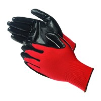 Everpro 13G Red Polyester Shell Smooth Nitrile Coated Work Gloves