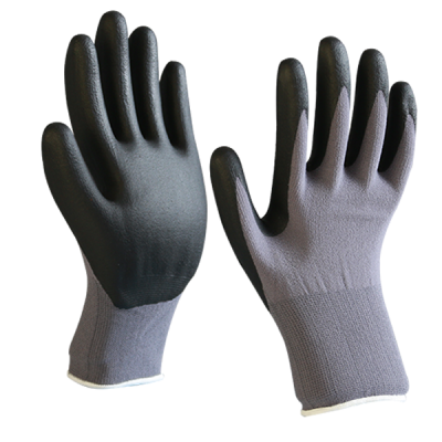 nitrile palm Coating and Nylon shell or polyester shell Material cheap work gloves