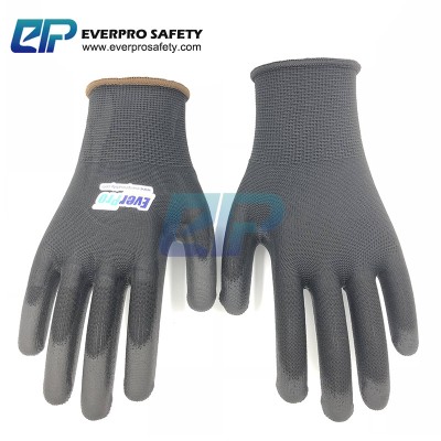 13 gauge 15 gauge PU finger coated gloves for electrical