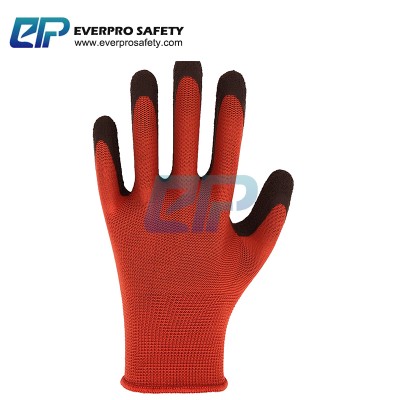 Industrial safety hand protective latex gloves construction anti slip grip heavy duty latex coated working gloves