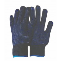 Cotton knitted PVC dots work hand gloves