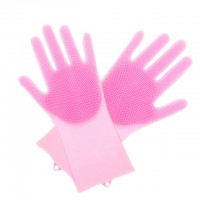 Silicone Heat Resistant Gloves Kitchen Washing Gloves Pet Gloves