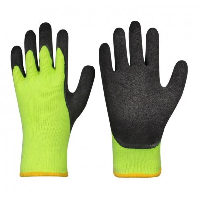 7G Acrylic Loop Napping Liner Latex Palm + Thumb Sandy Coated Winter Glove