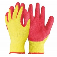 10gauge latex coated cotton gloves / cotton lined latex gloves / rubber coated cotton work gloves for construction wokers