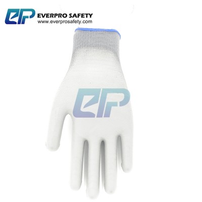 Gloves Work Everpro Safety Red Polyester Black PU Coated Safety